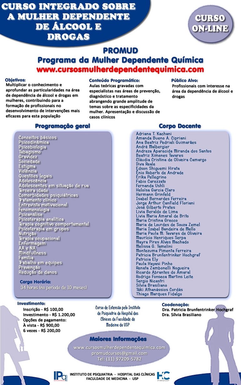 Curso PROMUD - Programa da Mulher Dependente Qumica<