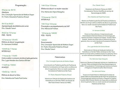 Palestra sobre Alcoolismo na Gestação